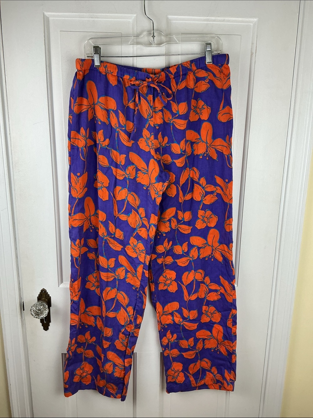 Natori Floral Cotton Pajama Pants Large